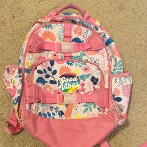 Pottery Barn Kids Floral Backpack - Pink and Blue